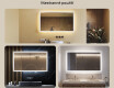 Obdélníkové zrcadlo do koupelny s LED osvětlením 120x70cm s Dual color, Vypínač dotykový #2