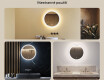 kulaté zrcadlo do koupelny s osvětlením LED 60cm s Dual color, Vypínač dotykový, Topná rohož #2
