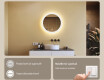 kulaté zrcadlo do koupelny s osvětlením LED 60cm s Dual color, Vypínač dotykový, Topná rohož #4