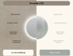kulaté zrcadlo do koupelny s osvětlením LED 80cm s Dual color, Vypínač dotykový, Topná rohož #7