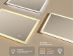Obdélníkové koupelnové zrcadlo s osvětlením LED 100x70cm s Dual color, Vypínač dotykový, Topná rohož #3