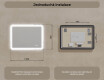 Zaoblené koupelnové zrcadlo s LED osvětlením, 120×70 cm, dvojbarevné, dotykový spínač, topná podložka #8