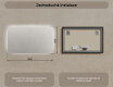 Podsvícené koupelnové zrcadlo 60x80/80x60 cm s neutrální barvou světla 4500K #6