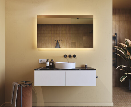 Podsvícené koupelnové zrcadlo 60x80/80x60 cm s neutrální barvou světla 4500K #7