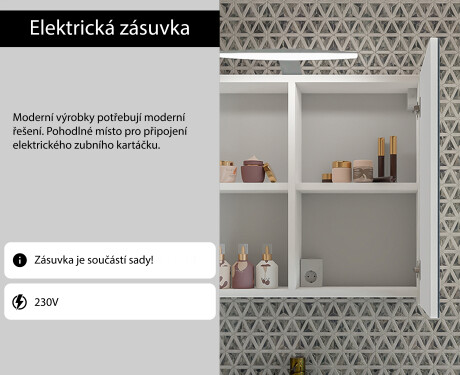 LED koupelnová skříňka - Alphine White Mateo 70 x 60 cm #7