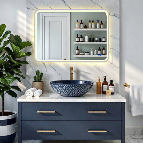 Zaoblené LED zrcadlo s podsvícením - 80x60/100x70/120x70 cm ve stříbrném hliníkovém rámu #8