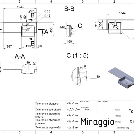 Umyvadlo FONTANA R #1