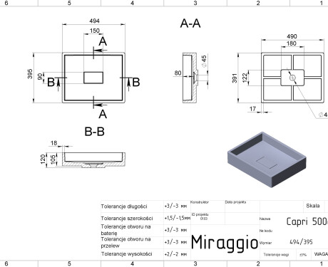Umyvadlo CAPRI MIRASOFT