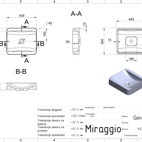 Umyvadlo GENEVA MIRASOFT #1