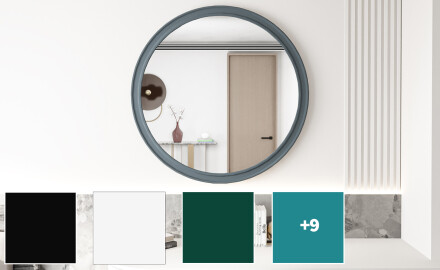 Kulaté zrcadlo s MDF povrchem L300