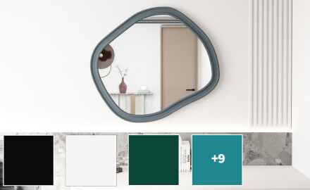 Koupelnové zrcadlo na míru v MDF rámu L303