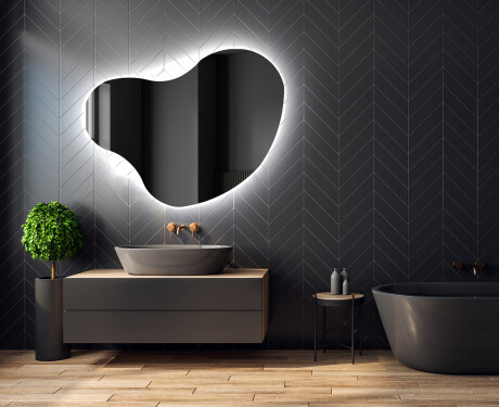 LED zrcadlo do koupelny s nepravidelným tvarem N221 #2