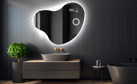 LED zrcadlo do koupelny s nepravidelným tvarem N221
