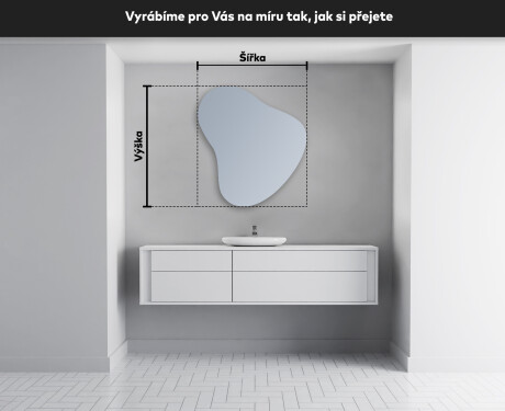 LED zrcadlo do koupelny s nepravidelným tvarem V221 #4