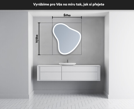 LED zrcadlo do koupelny s nepravidelným tvarem V222 #5