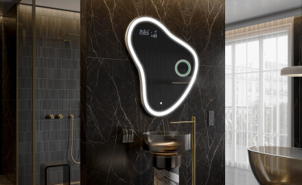 LED zrcadlo do koupelny s nepravidelným tvarem V222