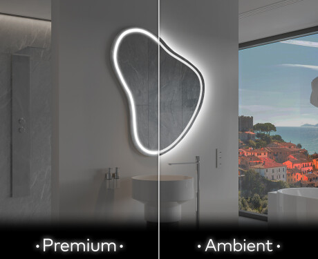 LED zrcadlo do koupelny s nepravidelným tvarem V223