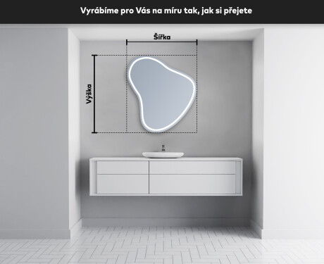 LED zrcadlo do koupelny s nepravidelným tvarem V223 #5
