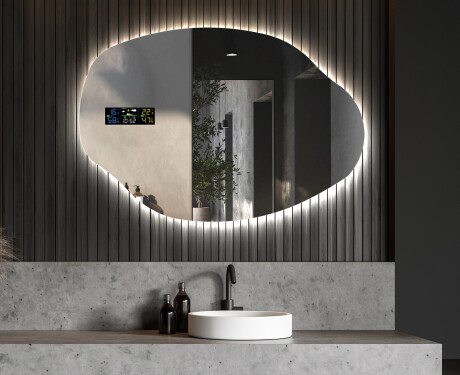 LED zrcadlo do koupelny s nepravidelným tvarem O221 #6