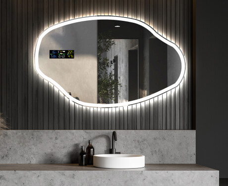 Dekorativni zrcadlo na zeď s osvětlením O222 #6