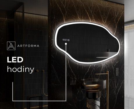 LED zrcadlo do koupelny s nepravidelným tvarem O222 #7
