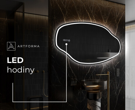 LED zrcadlo do koupelny s nepravidelným tvarem O223 #7