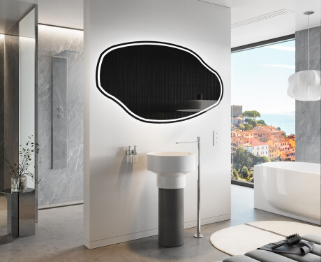 LED zrcadlo do koupelny s nepravidelným tvarem O223 #9