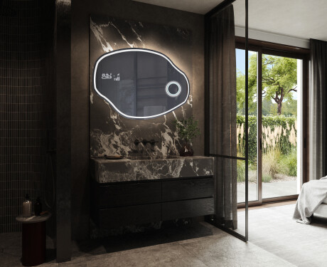 LED zrcadlo do koupelny s nepravidelným tvarem O223 #10