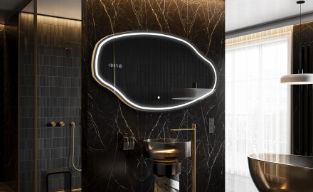LED zrcadlo do koupelny s nepravidelným tvarem O223