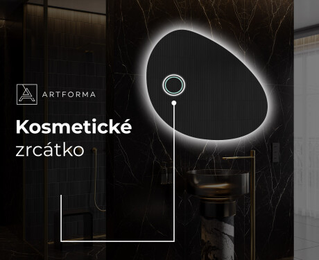 LED zrcadlo do koupelny s nepravidelným tvarem H221 #5