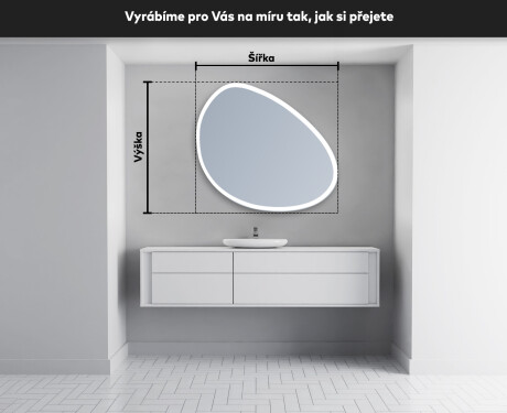 LED zrcadlo do koupelny s nepravidelným tvarem H222 #5