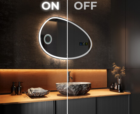 LED zrcadlo do koupelny s nepravidelným tvarem H222 #3