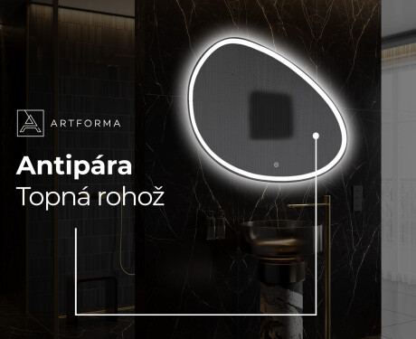 LED zrcadlo do koupelny s nepravidelným tvarem H222 #9