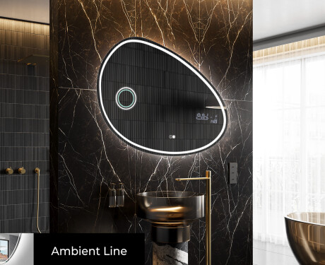 LED zrcadlo do koupelny s nepravidelným tvarem H223