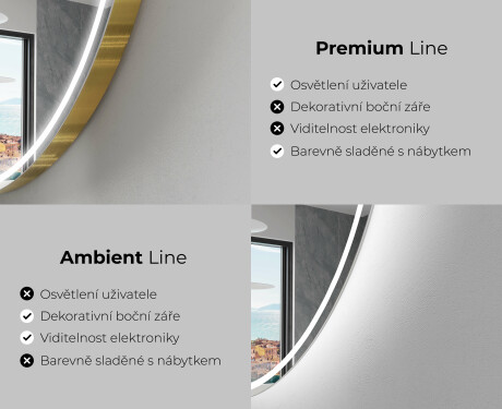 LED zrcadlo do koupelny s nepravidelným tvarem H223 #2
