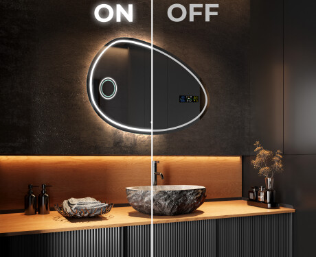 LED zrcadlo do koupelny s nepravidelným tvarem H223 #3