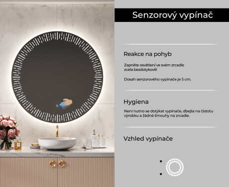 Kulaté zrcadlo s LED osvětlením L35 #6