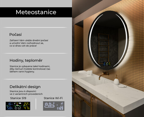 Kulaté zrcadlo s LED osvětlením L99 #2