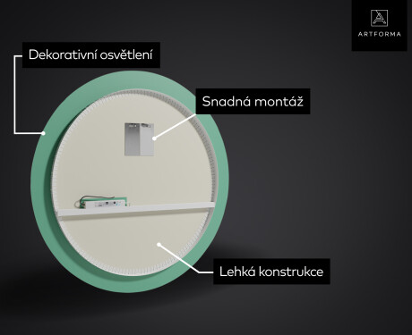 Kulaté zrcadlo s LED osvětlením L99 #3