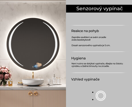 Kulaté zrcadlo s LED osvětlením L99 #6