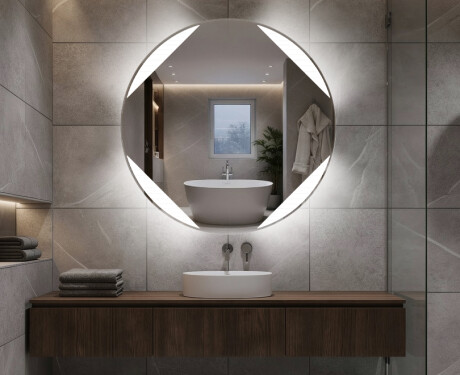 Kulaté zrcadlo s LED osvětlením L114