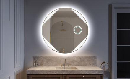 Kulaté zrcadlo s LED osvětlením L114