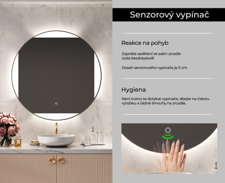 Kulaté zrcadlo s LED osvětlením L116 #6