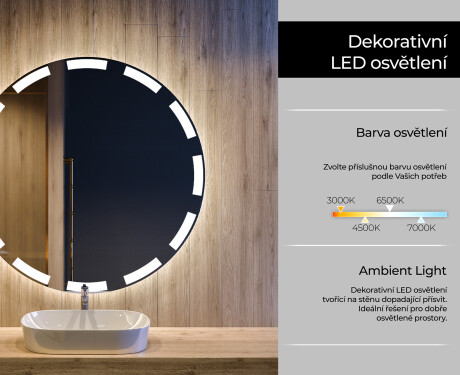 Kulaté zrcadlo s LED osvětlením L117 #4