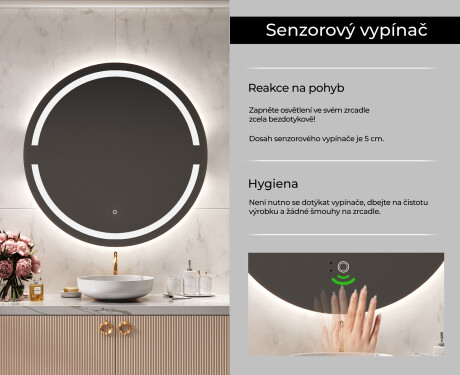 Kulaté zrcadlo s LED osvětlením L118 #6
