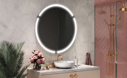 Kulaté zrcadlo s LED osvětlením L119