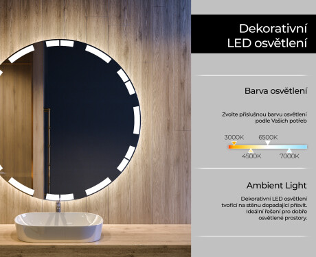 Kulaté zrcadlo s LED osvětlením L121 #4