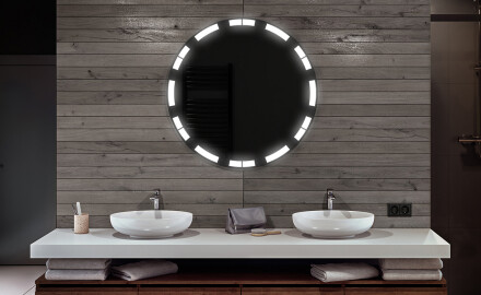 Kulaté zrcadlo s LED osvětlením L121