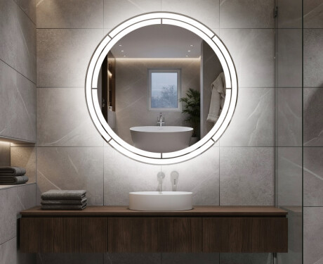Kulaté zrcadlo s LED osvětlením L122