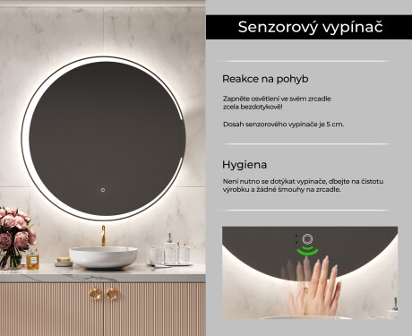 Kulaté zrcadlo s LED osvětlením L123 #6
